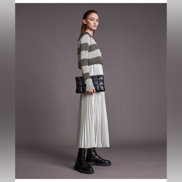 NWT Allsaints Jaclyn Shine Two In One Slip Dress - Picture 2 of 5